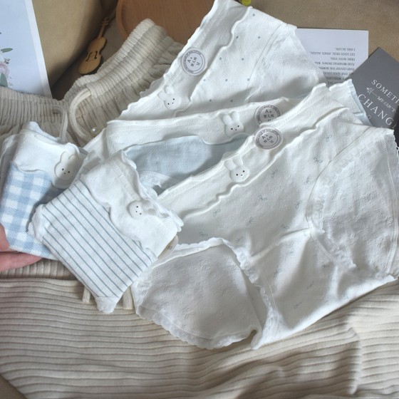 星光淡淡 小兔子纯棉内裤女生中腰日系甜美全棉裆A类少女三角裤