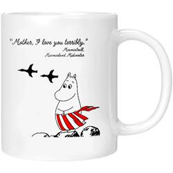 Finnish Moomin Mug Coffee Milk Ceramic Cup Coffee Cup with Lid Water Cup Ceramic Simple Couple