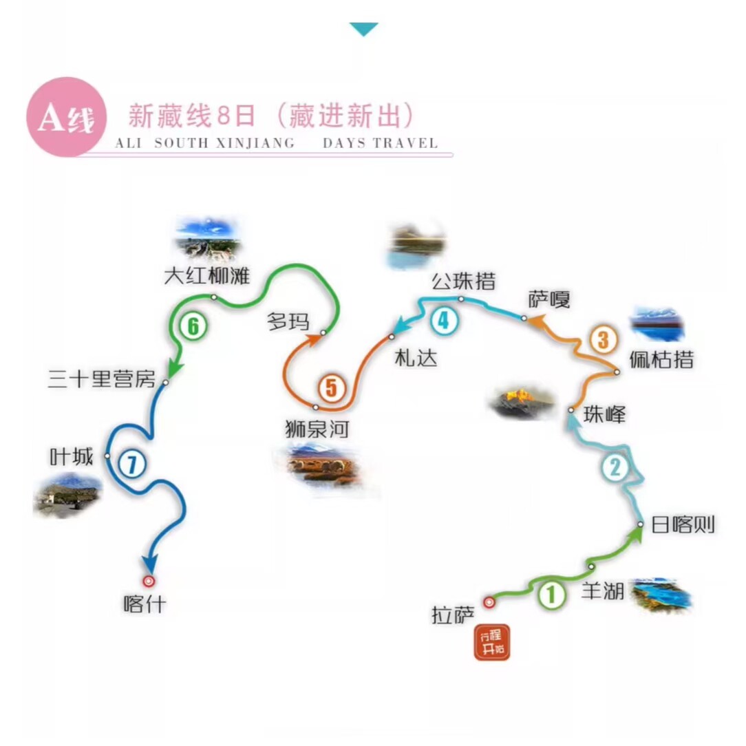 西藏旅游新疆拉萨拼车阿里冈仁波齐国道219喀什南疆新藏线8日游
