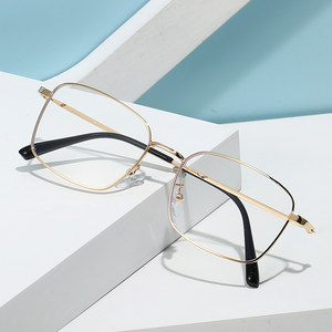 New fashionable square frame anti-blue light glasses frame for men, myopia glasses frame can be equipped with prescription photochromic glasses for women