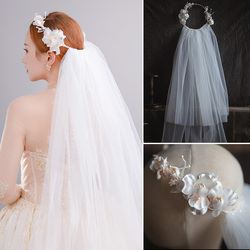 Shuiwu R0334 Bridal Headdress New Korean Flower Veil Forest Garland One-piece Wedding Veil Photo Hair Accessories