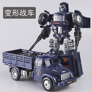 
Dongfeng truck transforms robot King Kong children's inertial transporter transforms into warrior boy baby toy car