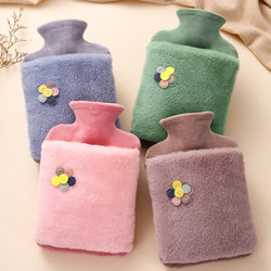 Hot Water Bottle for Warming the Stomach and Hands, Thickened, Explosion-Proof, Cute Plush Hot Water Bag, Specially Designed for Warming the Uterus and Protecting the Waist
