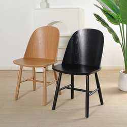 Nordic simple white oak solid wood dining chair, fashionable and personalized leisure computer chair, B&B restaurant creative coffee chair