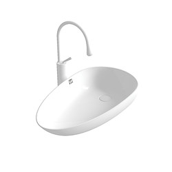 Prel Ceramic Countertop Basin Side Drainage Creative Melon Seed-Shaped Art Basin Wash Basin Bathroom Wash Basin Wash