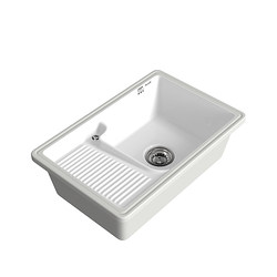 Punail Balcony Integrated Ceramic Basin with Washboard, Integrated Wash Basin, Laundry Sink, Laundry Basin