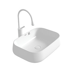 Prel Ceramic Countertop Basin Large Rounded Corner Slant Bottom Wash Basin Single Basin Bathroom Wash Basin Basin Basin Home