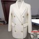 Holy/Roland Saint Laurrent Small suit (thickened warm) white double -sided cashmere coat