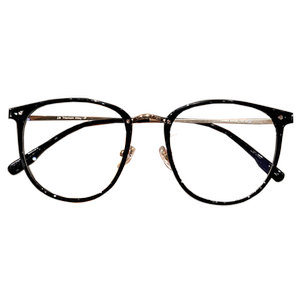 Titanium shelf ultra -light 6 grams of glasses myopia women can be equipped with white tea colorful face round face and thin eyes rack
