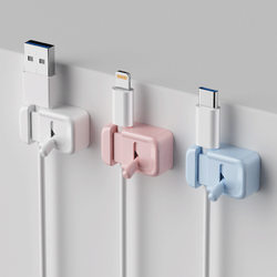 Desktop Cable Organizer, Mobile Phone Charging Cable and Data Cable Organizer, Punch-Free Holder, Hub Storage Clip