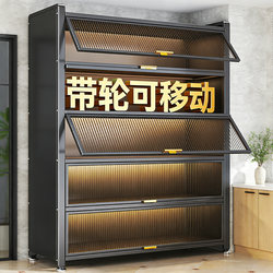 Kitchen Storage Rack Carbon Steel Storage Cabinet New Model for Home Use Multi-Layer Multi-Functional Integrated Storage Cabinet Home Storage Cabinet