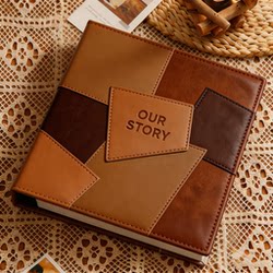 Couple's Commemorative Album, Handmade DIY Photo Album, Self-Adhesive Laminated Photo Album, Family Large-Capacity Photo Storage Book