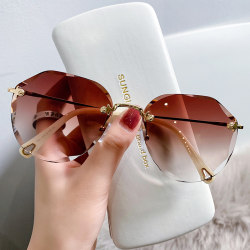 2025 New Fashionable Frameless Cut-Edge Sunglasses for Women with a High-End Feel ins Uv Protection Sunglasses for Women Trendy