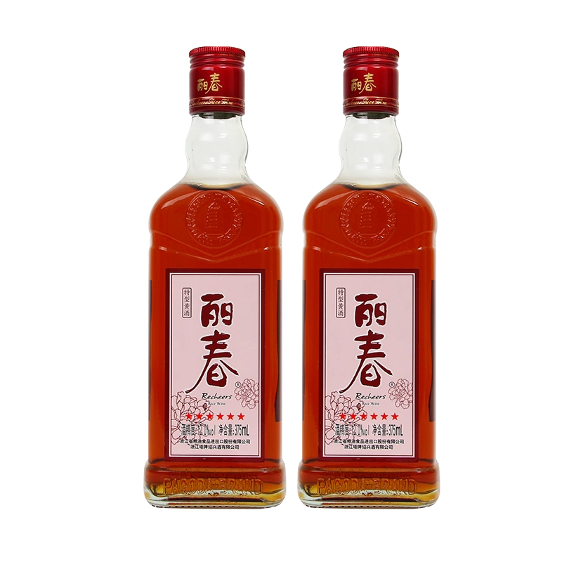 麗春黃酒官方旗艦店六星麗春375ml*2瓶冬釀糯米酒花雕酒紹興老酒-Taobao