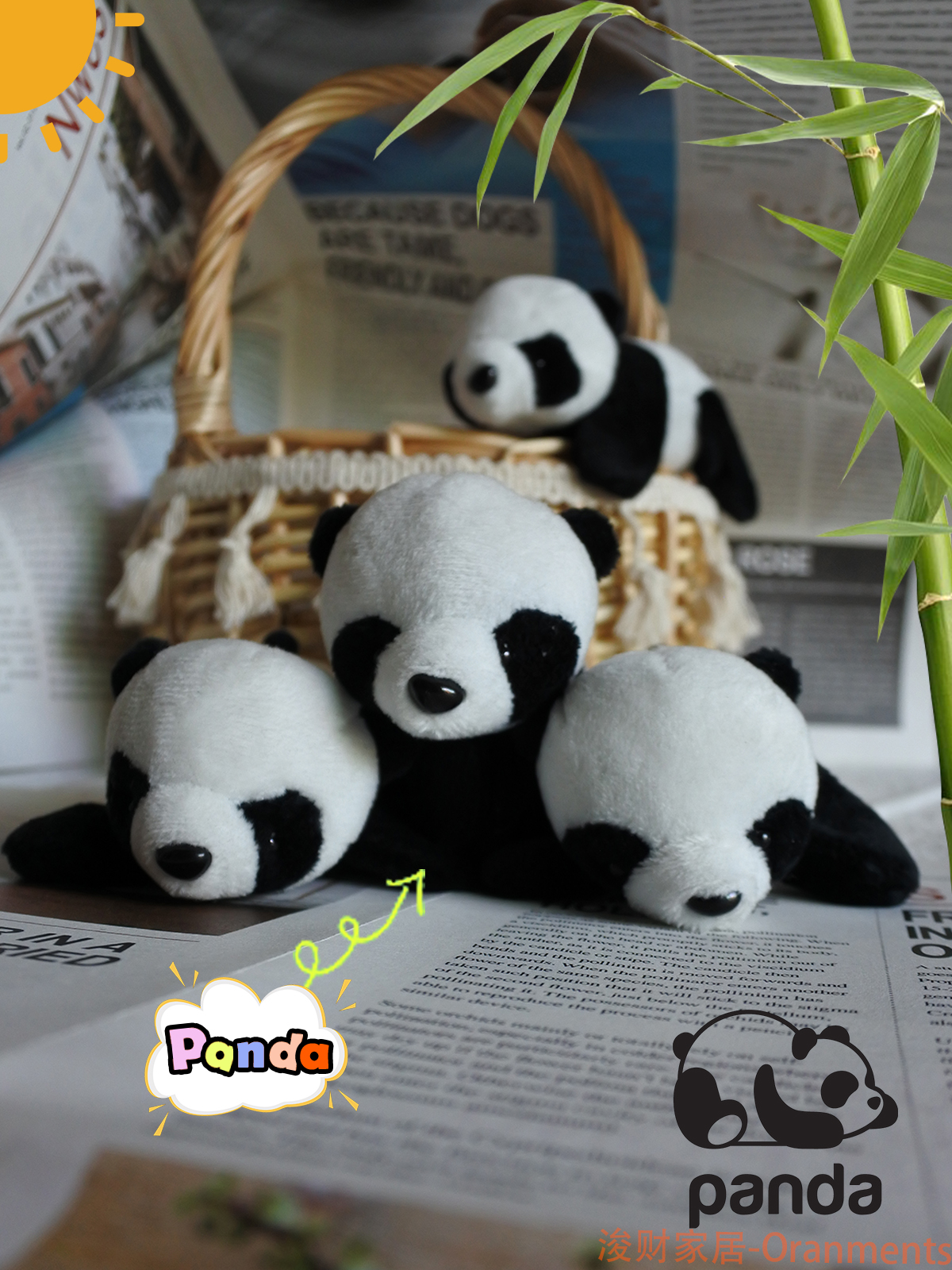 かわいいパンダ冷蔵庫マグネット - 四川成都のお土産