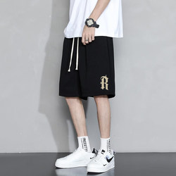 Men's Casual Shorts, Pure Cotton, Five-Point Length, Summer Loose Fit, Plus Size, Suitable for Wearing Outside, Sporty, Trendy, for Larger Men