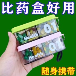 Portable Pill Box, Mini Medicine Dispensing Box, Large Capacity, Portable for One Week, Health Care Storage Artifact