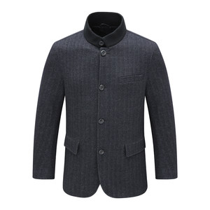 SF213 Road Autumn and Winter Men's Woolen Coat Wool Straight Breast Warm Windproof Jacket Fashion Urban