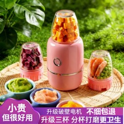 Baby Food Processor, Small Multifunctional Blender, Household Infant Puree Maker and Grinding Tool