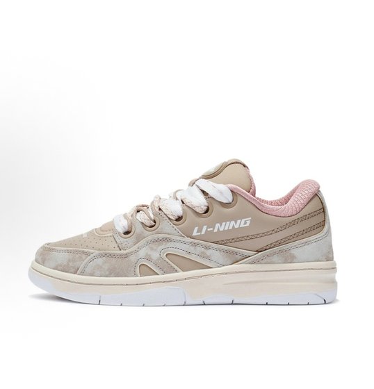 
LiNing Li Ning Deluxe SP Low breathable low-top basketball shoes for women, floating earth color AGBR096-2
