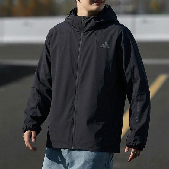 
Adidas coat men's spring new sportswear woven breathable hooded men's top jacket KB5157