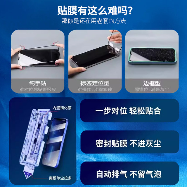 Suitable for Xiaomi 14-second patch box tempered film dust-free cabin ...