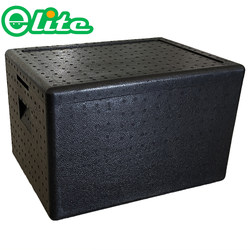 28L Insulated Seafood Black Foam Box Epp Cold Chain Freezing Turnover Box for Stall Ice Cream and Handmade Ice Cream