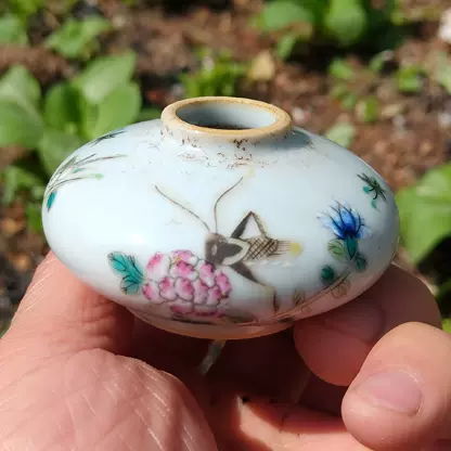 中国 粉彩赤ちゃん型枕 大清同治年製銘 送料込み0426 中国 粉彩赤ちゃん型枕 大清同治年製銘 送料込み0426 (高仿古清