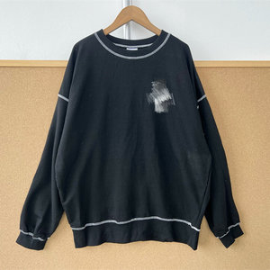 
2L1-137 High quality goods! Round neck topstitched letter embroidery loose fit comfortable casual sports style sweatshirt Z26-5
