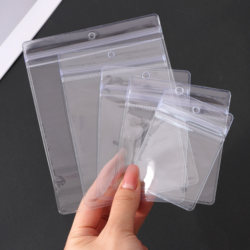 Transparent Pvc Toy Sealing Bag Mini Squishy Bag DIY Material Jewelry Bag Self-Sealing Bag Packaging Bag