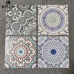 Retro Mosaic Wall Tiles Xinjiang Ethnic Style Tiles 300X300 Non-Slip Floor Tiles for Barbecue Restaurants and Chain Coffee Shops