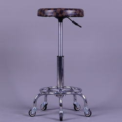 Large Work Stool with Wheels, Special Chair for Beauty Salons, Adjustable Height, Swivel Work Stool with Footrest, Large Five-Claw Stool for Hair Salons