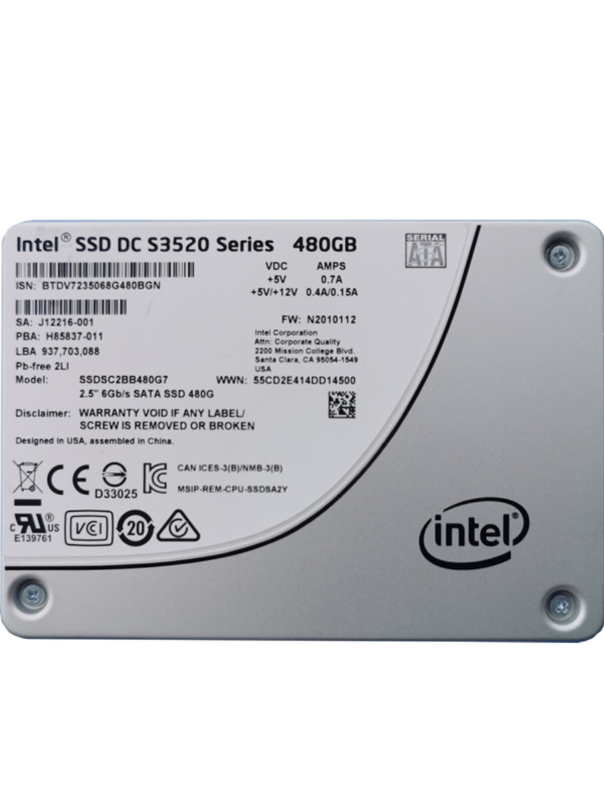 SSD Intel S3520 120GB SATA 6G – Dell 394XT – Ricondizionato Eccellente - Foto 4
