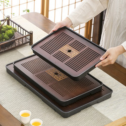 Tea Tray for Home Use 2024 New Model Light Luxury Small Water-Draining Tea Table Kung Fu Tea Set Bamboo Tea Tray Dry Brewing Tray