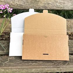 Blank Corrugated Envelope Box, Mobile Phone Case Packaging Box, Easy-To-Fold Packaging Box, Kraft-Colored Greeting Card, Handwritten Postcard Storage