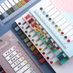 Index Sticky Notes, Transparent Trendy Classification Markers, Colorful Fluorescent Highlight Stickers, Women's Day