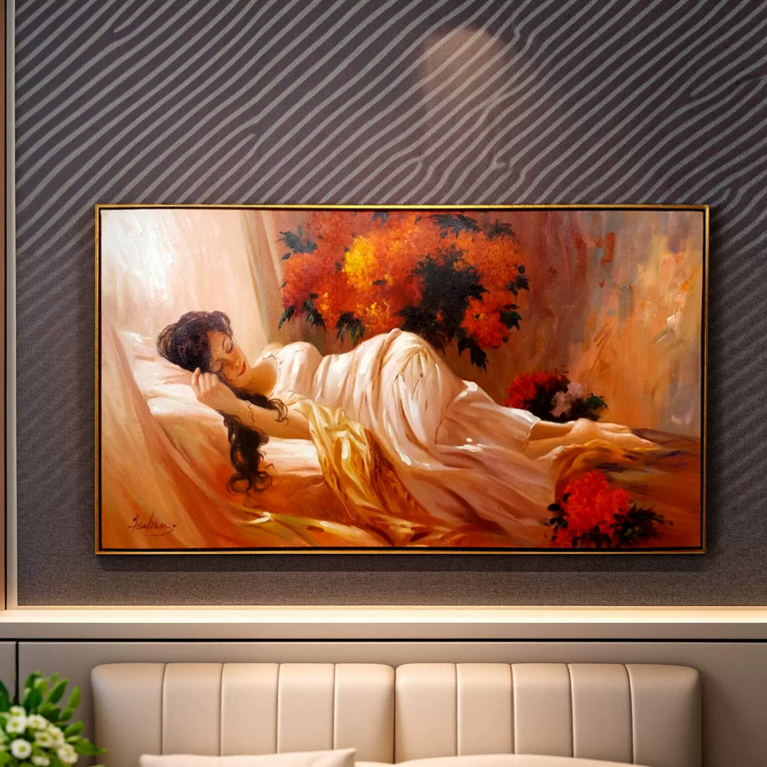 ☆新品◇美術品☆ 官能美女 人物画 超セクシー美人画 油彩 絵画 寝室