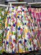 Holiday atmosphere colorful floral skirt women's summer sweet printed pleated skirt A-line mid-length skirt umbrella skirt
