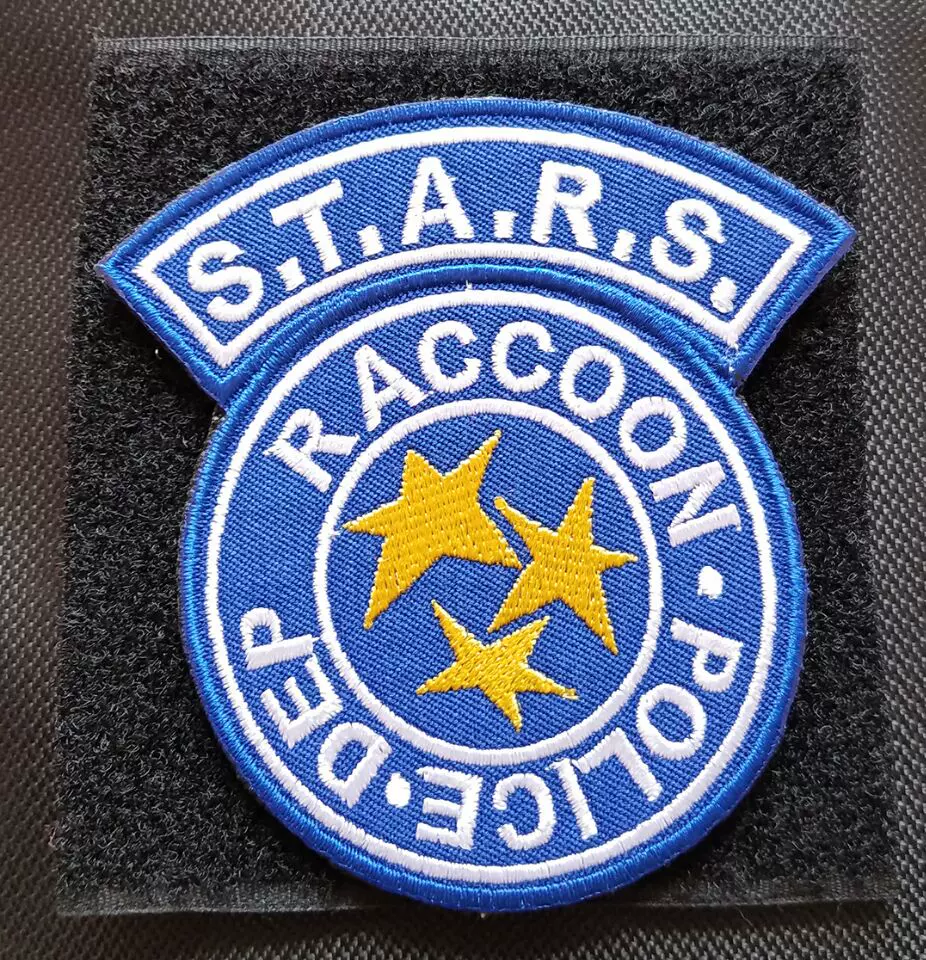 生化危机s.t.a.r.s.浣熊市队徽刺绣魔术贴个性臂章军迷徽章补丁蓝