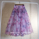 Jane Ai Garden Spring and Autumn New High -waisted high -waisted European Root Skin Skirt A -line Puff Boal Skirt National Wind
