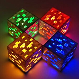 
Minecraft game peripherals rechargeable USB torch miner's lamp street stall night light children's model torch toy