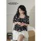 Lazy color new Chinese floral chiffon shirt for women 2024 spring and summer new lace square collar ruffle short top