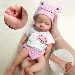 
33CM fully solid silicone simulated baby rebirth doll handmade children's play house toy birthday gift
