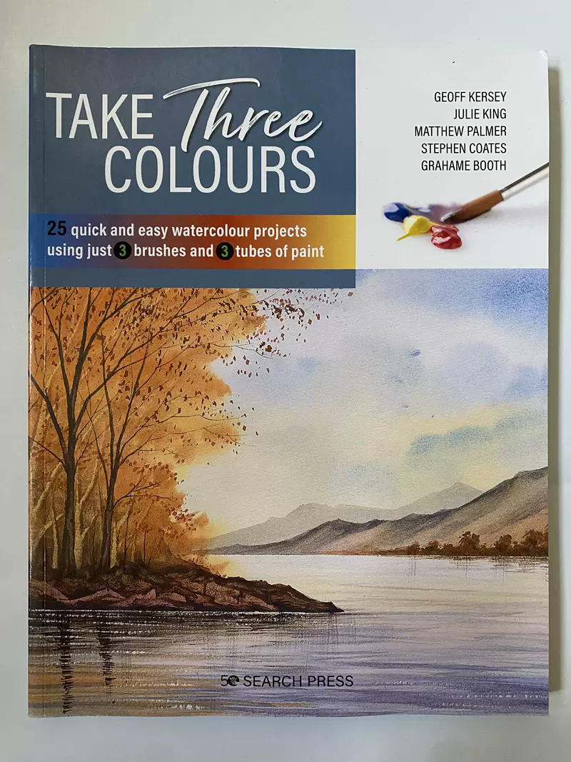 绘画水彩画原版英文Take Three Colours easy watercolours-Taobao