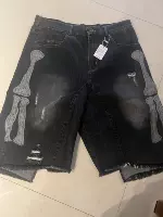 KAPITAL 骨刺繍 ダメージ デニムショーツ 平田和宏デザイン ヴィンテージ KAPITAL 骨刺繍 ダメージ デニムショーツ 平田和宏デザイン ヴィンテージ