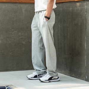 
Shijue Spring and Summer New Style Hemp Gray Men's Casual Pants Straight-Legged Waiter Pants Loose Sports Pants Length Knitted Banana Pants