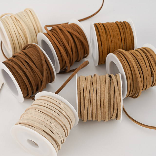 2.6mm Korean velvet leather rope double-sided suede rope handmade DIY cake bouquet packaging thin ribbon simulated velvet belt