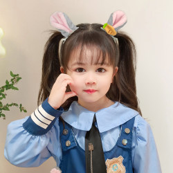 Cute and Quirky Nick Fox Ears Plush Hair Clip, Suitable for Both Boys and Girls, Cartoon Side Clip, Side Hairpin, Zootopia