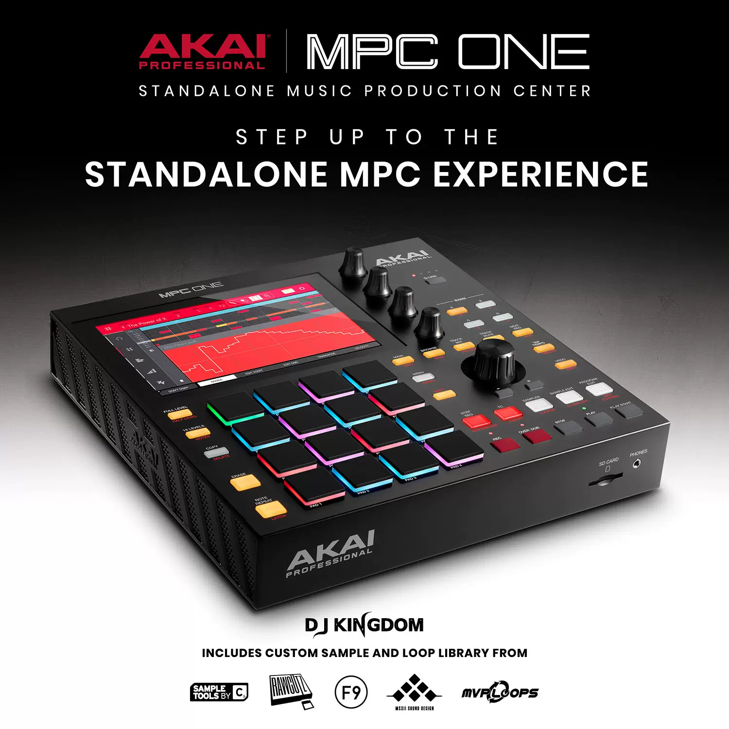 AKAI MPC ONE 复古音乐制作和现场演出音乐工作站鼓机合成器-Taobao