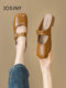 Zhuoshini Baotou Slippers for women wearing 2025 new retro flat-sole Berken square-toe semi-trapping soft-sole lazy shoes